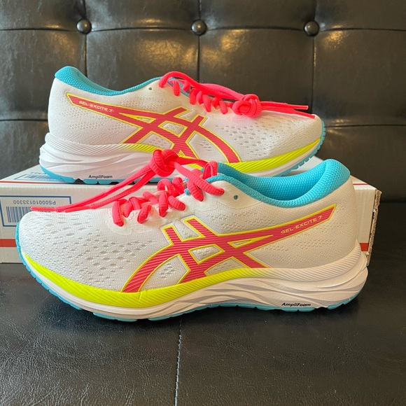 Asics Shoes - Asics Gel-Excite 7 White Pink Volt